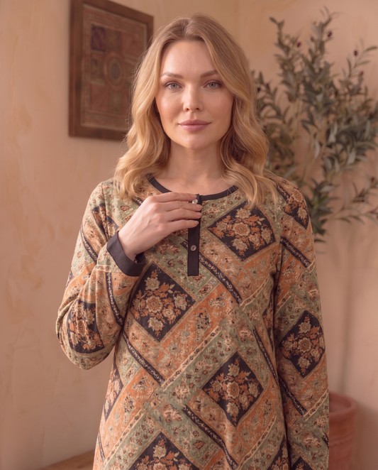 Long Sleeve Nightgown (Code:1460)