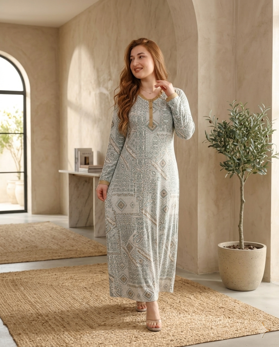 Long Sleeve Nightgown (Code:1455)