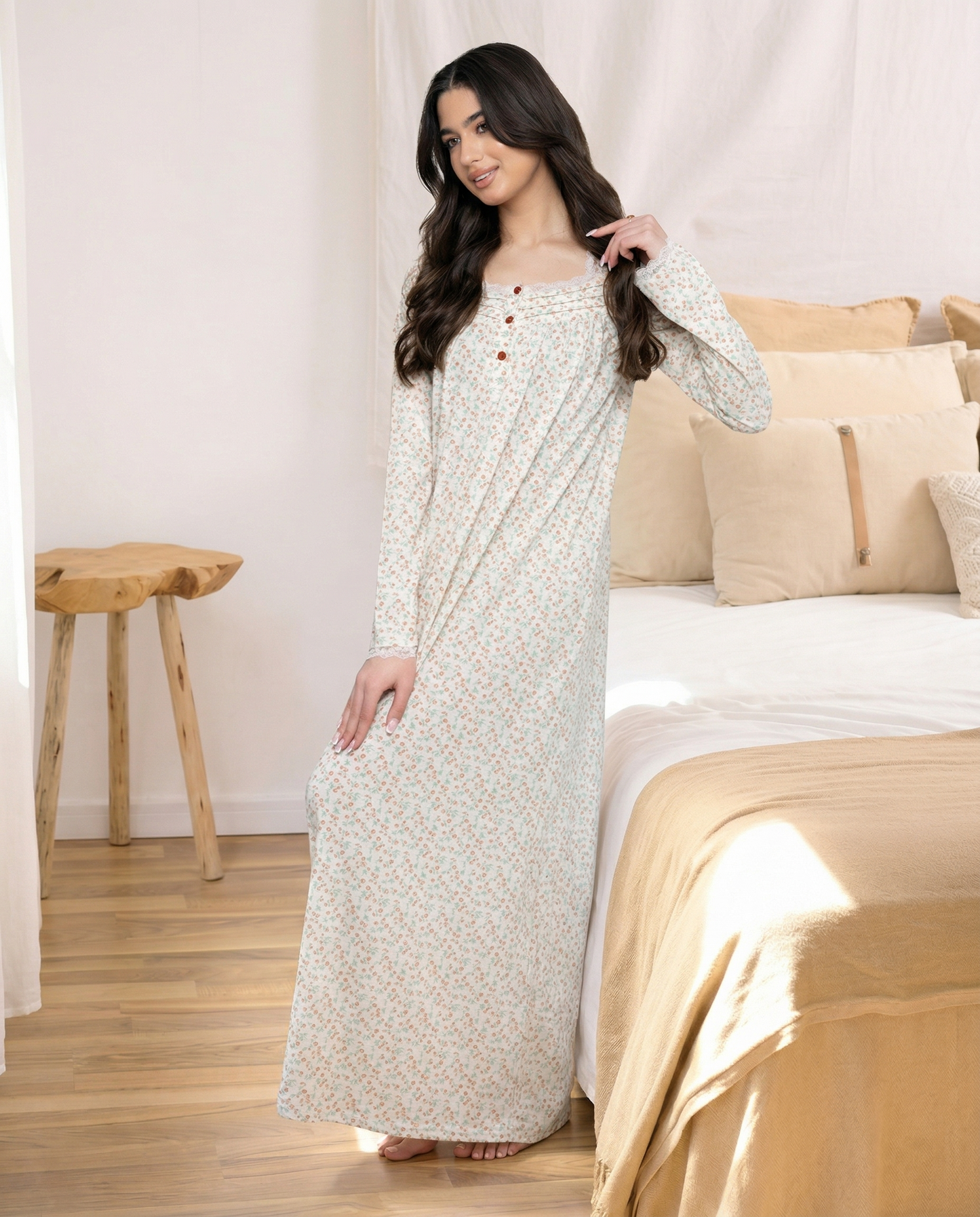 Long Sleeve Nightgown (Code:1468)