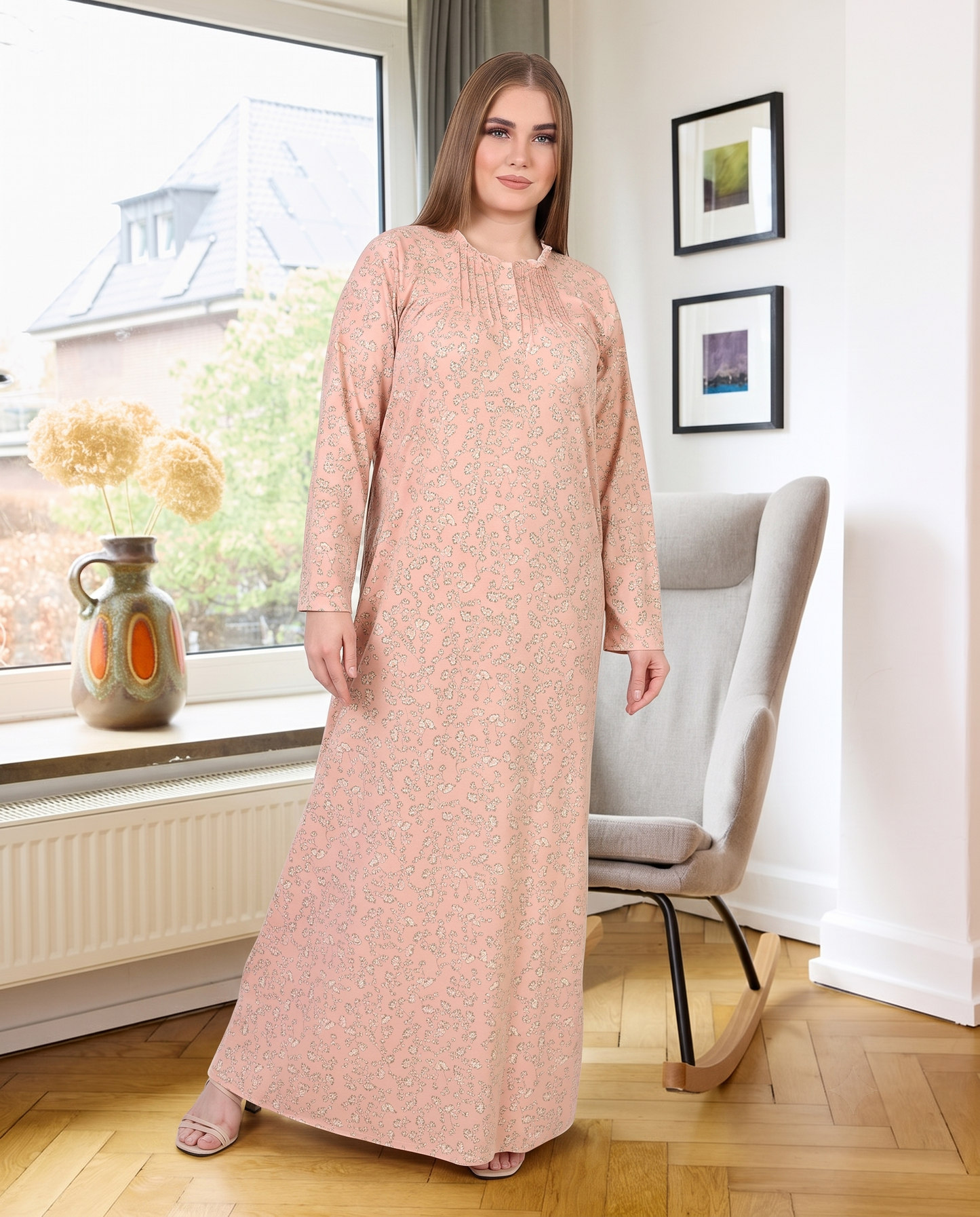 Long Sleeve Nightgown (Code:1422)