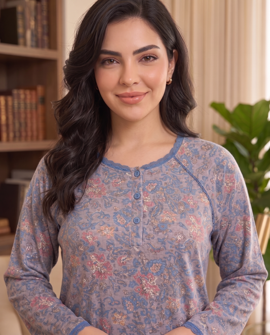 Long Sleeve Nightgown (Code:1456)