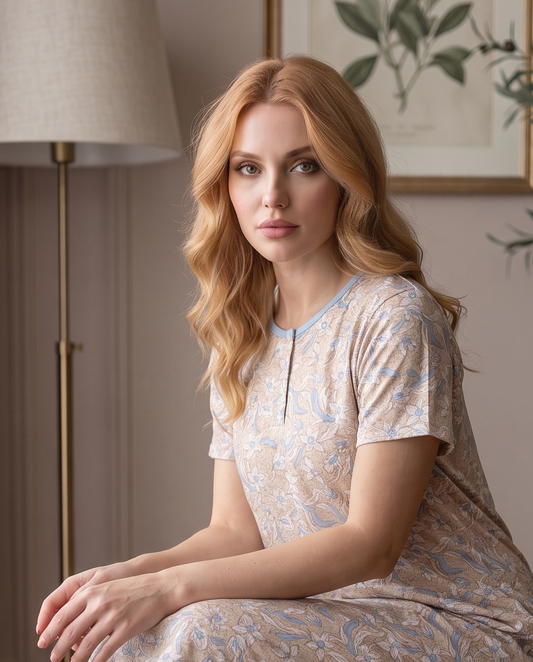 Short Sleeve Nightgown (Code:1127)