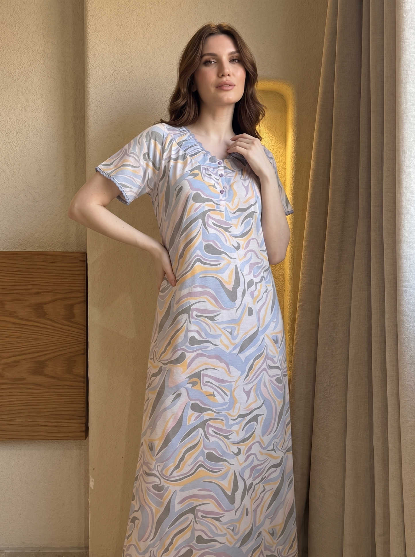 Short Sleeve Nightgown (Code:1153)