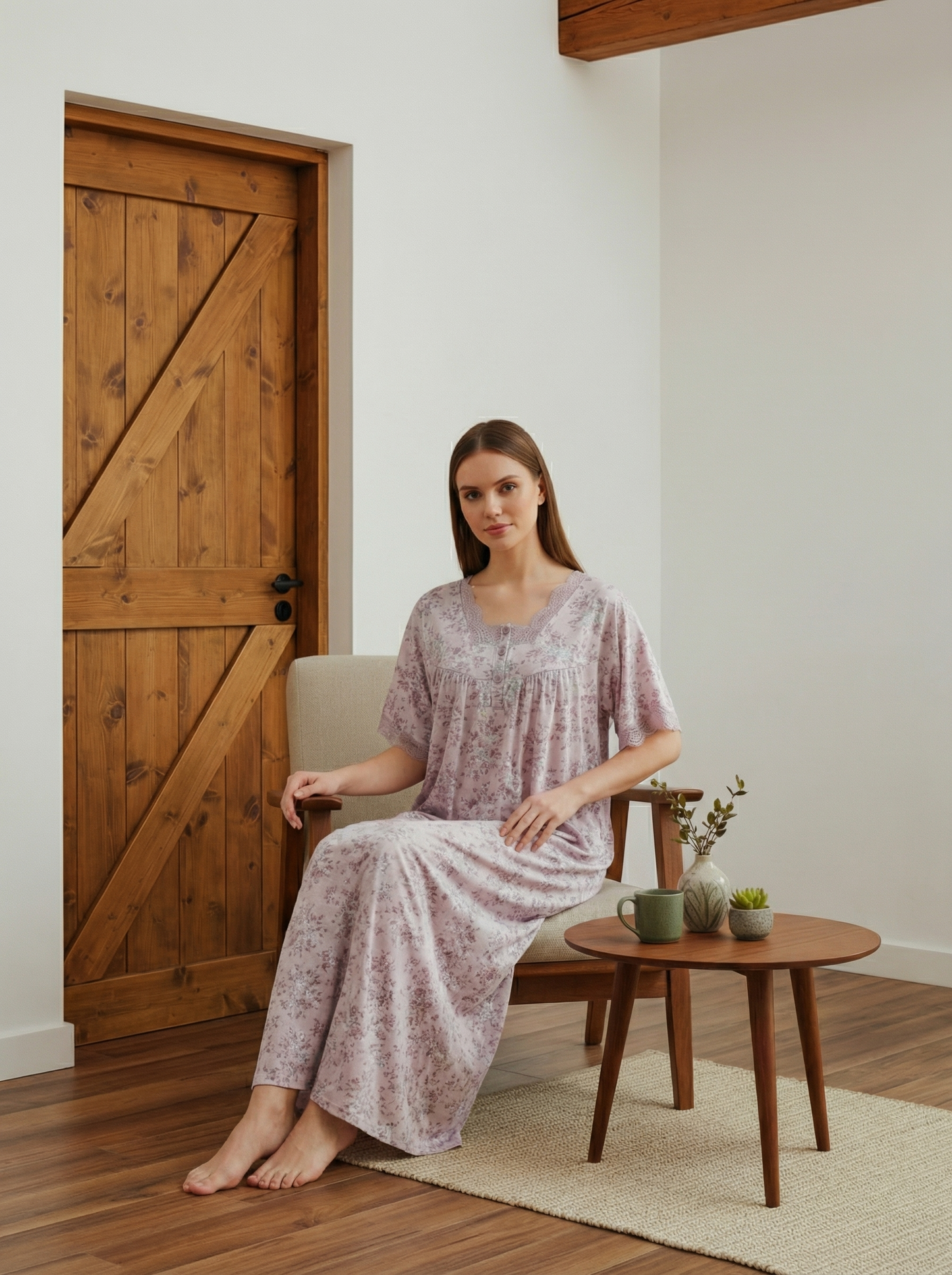 Short Sleeve Nightgown (Code:1170)