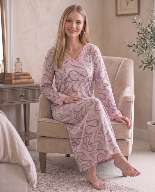 Long Sleeve Nightgown (Code:1418)