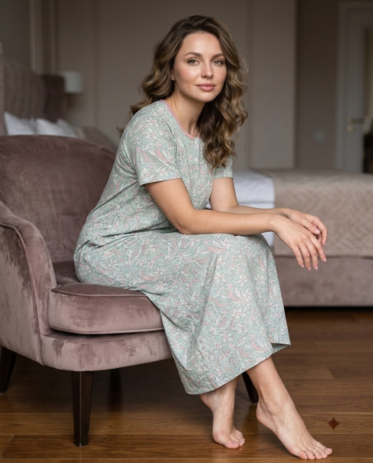 Short Sleeve Nightgown (Code:1127)