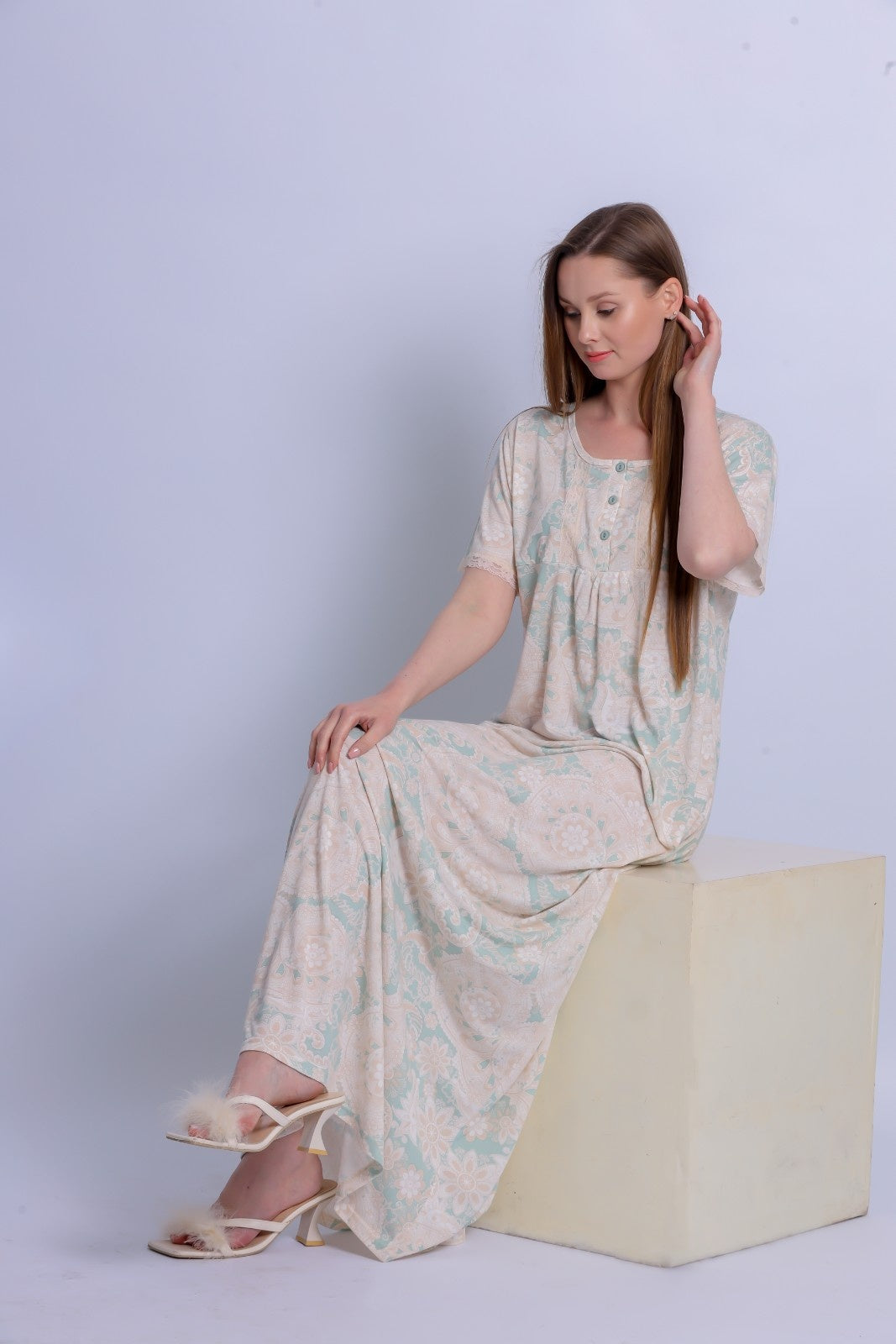 Short Sleeve Nightgown (Code:1138)