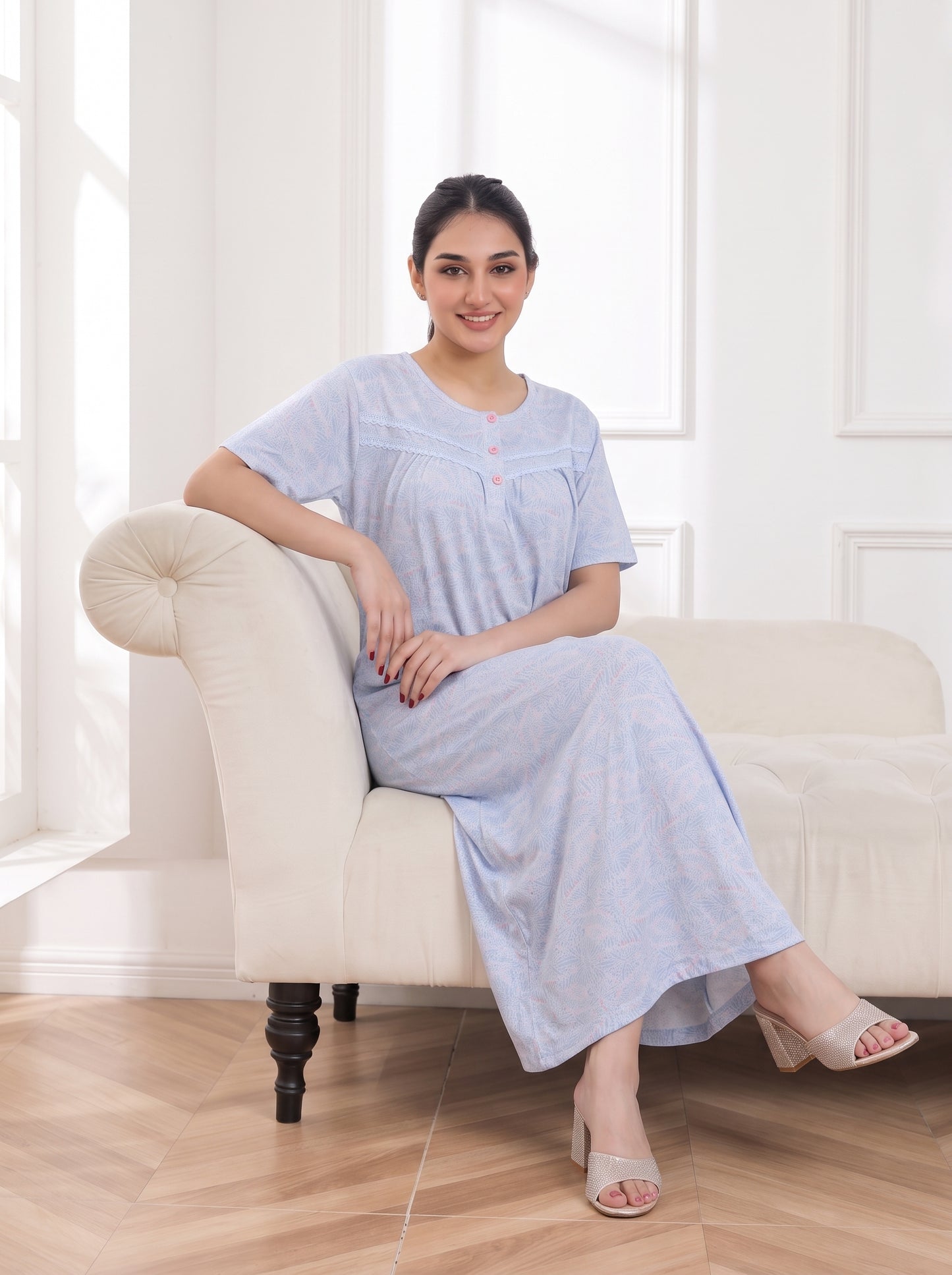 Short Sleeve Nightgown (Code:1132)